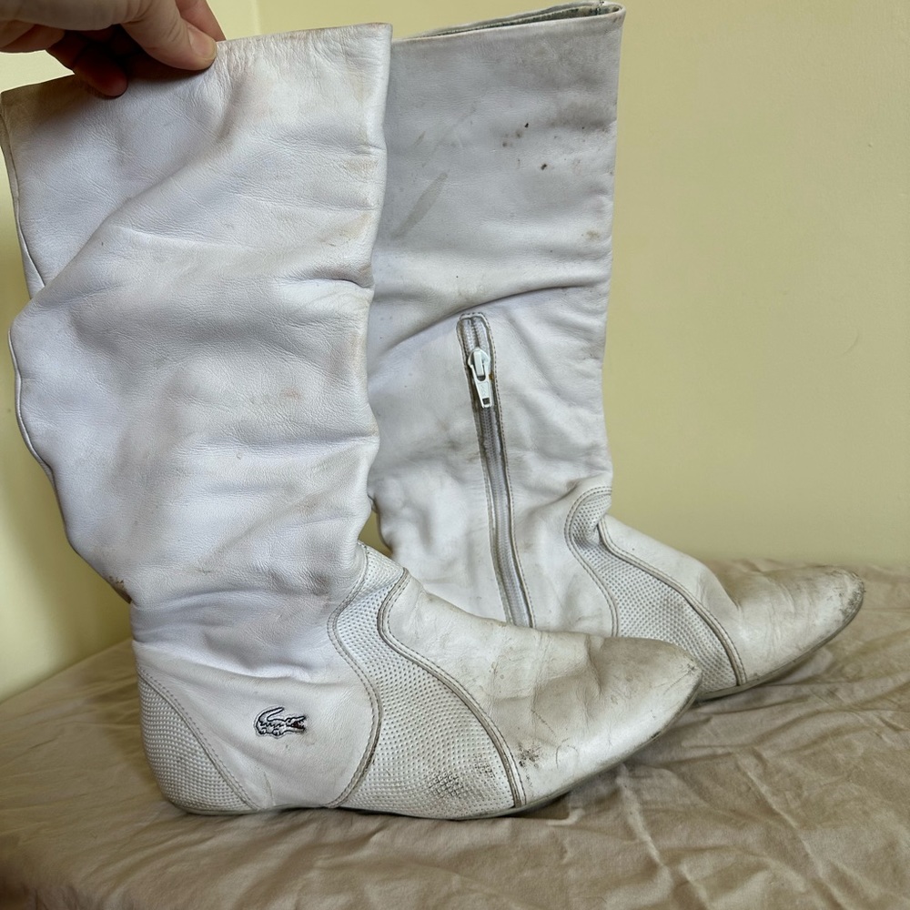 White Lacoste Boots